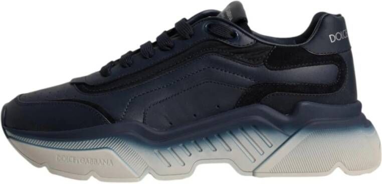 Dolce & Gabbana Navy Blauwe Lage Top Sneakers