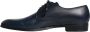 Dolce & Gabbana Navy Blauwe Leren Derby Schoenen Blue Heren - Thumbnail 5