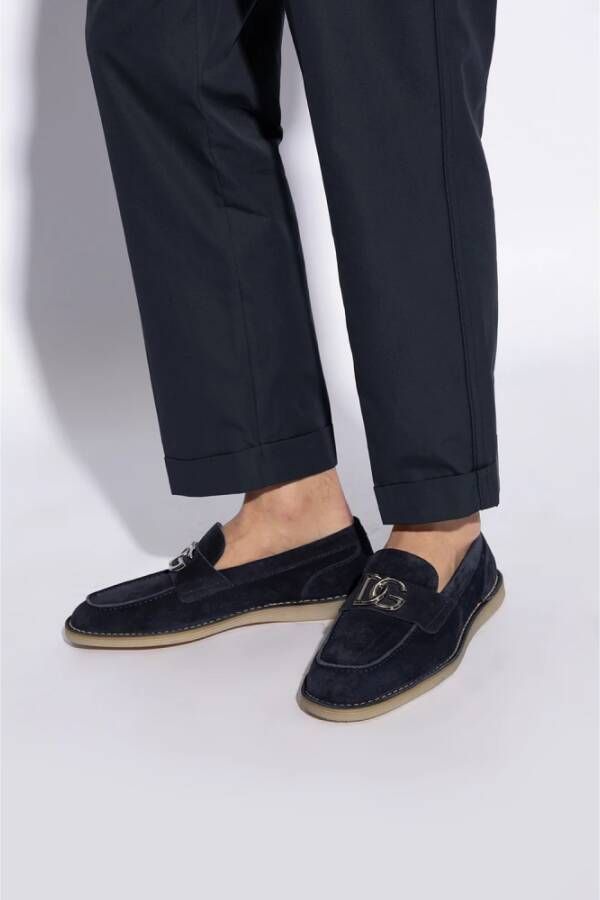 Dolce & Gabbana New Florio suède loafers Blue Heren