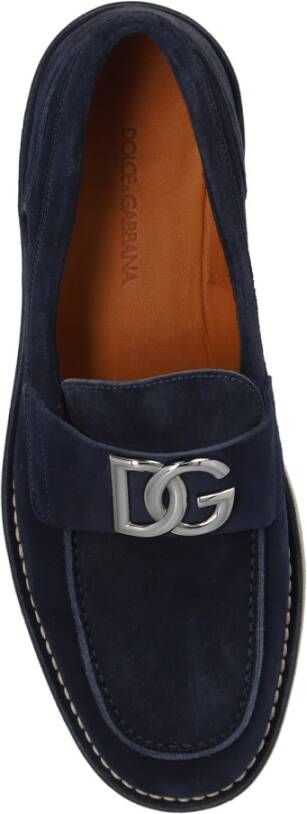 Dolce & Gabbana New Florio suède loafers Blue Heren