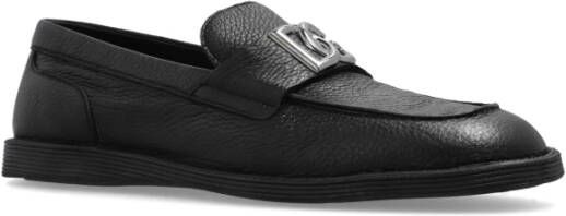 Dolce & Gabbana Nieuwe Florio leren loafers Black Heren