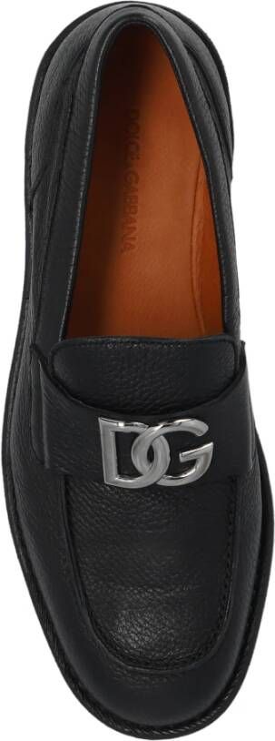 Dolce & Gabbana Nieuwe Florio leren loafers Black Heren