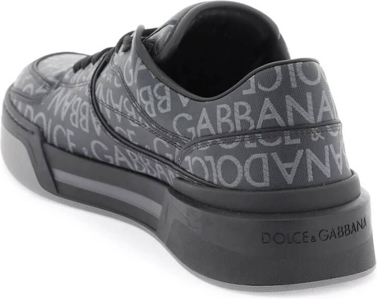 Dolce & Gabbana Nieuwe Roma Sneakers met Logo Print Gray Heren