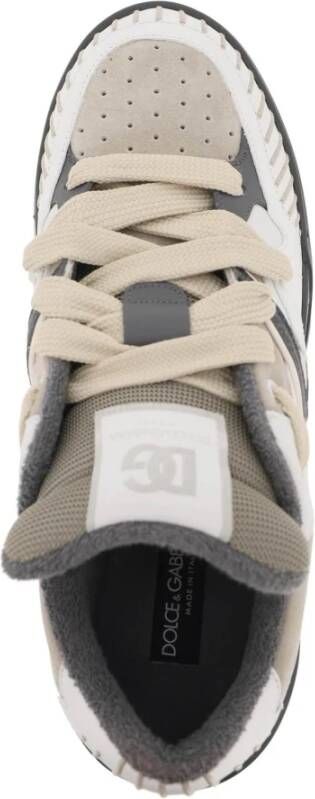 Dolce & Gabbana Nieuwe Roma Sneakers van Leer en Suède Multicolor Heren