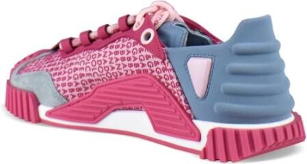 Dolce & Gabbana NS1 Roze en Blauwe Sneakers Pink Dames