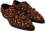 Dolce & Gabbana Prachtige Tiger Patroon Veterschoenen Orange Heren - Thumbnail 5