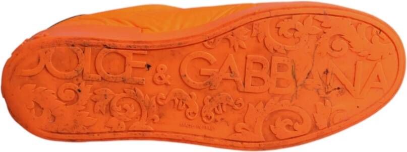 Dolce & Gabbana Oranje Portofino Logo Tape Heren Sneakers