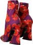 Dolce & Gabbana Paarse Bloemen Jersey Enkellaars Schoenen Multicolor Dames - Thumbnail 4