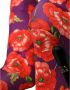 Dolce & Gabbana Paarse Bloemen Jersey Enkellaars Schoenen Multicolor Dames - Thumbnail 8