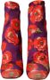 Dolce & Gabbana Paarse Bloemen Jersey Enkellaars Schoenen Multicolor Dames - Thumbnail 10