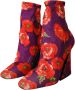 Dolce & Gabbana Paarse Bloemen Jersey Enkellaars Schoenen Multicolor Dames - Thumbnail 11