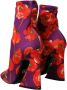Dolce & Gabbana Paarse Bloemen Jersey Enkellaars Schoenen Multicolor Dames - Thumbnail 12