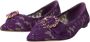Dolce & Gabbana Lila Taormina Kant Kristal Loafers Schoenen Purple Dames - Thumbnail 9