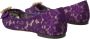 Dolce & Gabbana Lila Taormina Kant Kristal Loafers Schoenen Purple Dames - Thumbnail 10