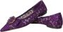 Dolce & Gabbana Lila Taormina Kant Kristal Loafers Schoenen Purple Dames - Thumbnail 13