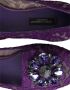 Dolce & Gabbana Paarse Taormina Kant Kristal Platte Schoenen Purple Dames - Thumbnail 8