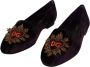 Dolce & Gabbana Paarse Velvet DG Heart Loafers Flats Purple Dames - Thumbnail 3
