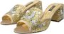 Dolce & Gabbana Gouden Pailletten Leren Hakken Sandalen Yellow Dames - Thumbnail 3