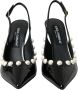Dolce & Gabbana Parel Slingback Pumps met Faux Parels Black Dames - Thumbnail 8