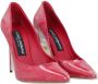 Dolce & Gabbana Parel Versierde Leren Pumps Red Dames - Thumbnail 6