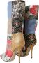 Dolce & Gabbana Patchwork Print Hoge Hakken Laarzen Multicolor Dames - Thumbnail 4