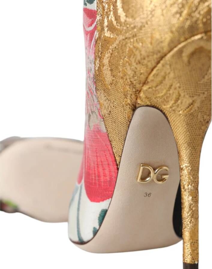 Dolce & Gabbana Patchwork Print Hoge Hakken Laarzen Multicolor Dames