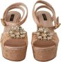 Dolce & Gabbana Pink Lace Taormina Platform Sandals Shoes Roze Dames - Thumbnail 6