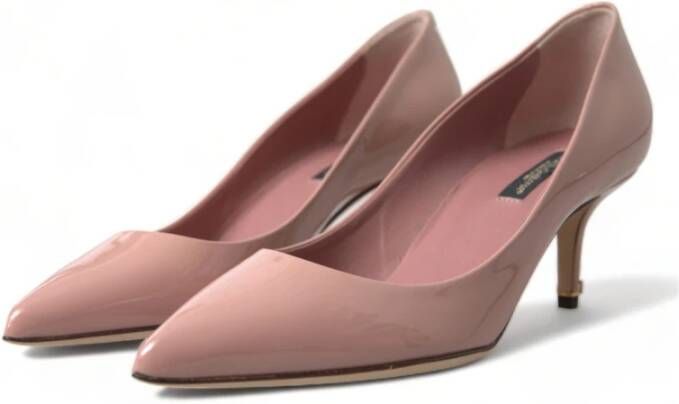 Dolce & Gabbana Pink Patent Stiletto Pumps Luxe Statement Stuk Pink Dames