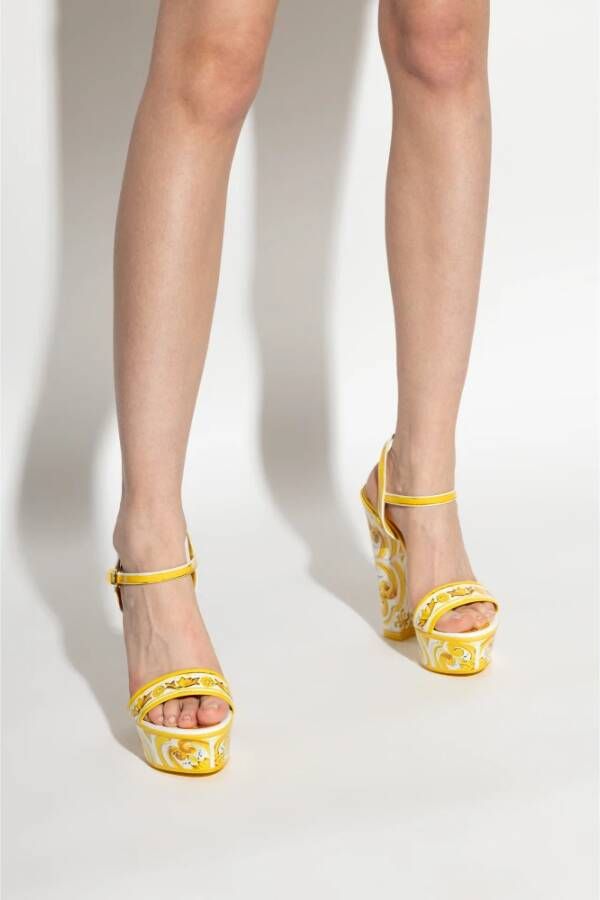 Dolce & Gabbana Plateau sandalen Yellow Dames