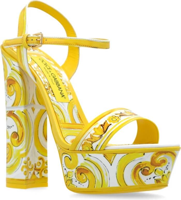 Dolce & Gabbana Plateau sandalen Yellow Dames