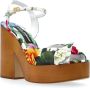 Dolce & Gabbana Sandalen met bloemenprint en blokhak Multicolor Dames - Thumbnail 4