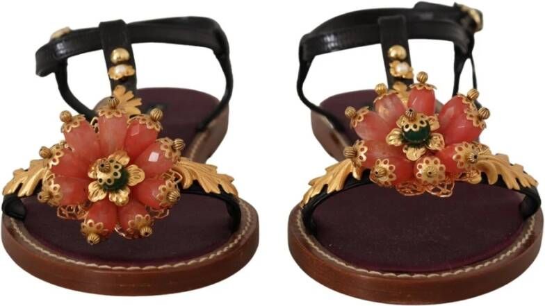 Dolce & Gabbana Platte sandalen Bruin Dames