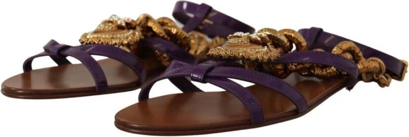Dolce & Gabbana Platte sandalen Bruin Dames
