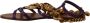 Dolce & Gabbana Platte Gladiator Sandalen met Hart Hanger en Gouden Ketting Brown Dames - Thumbnail 6