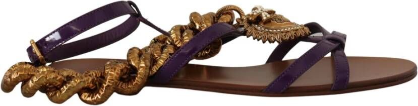 Dolce & Gabbana Platte sandalen Bruin Dames