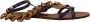 Dolce & Gabbana Platte Gladiator Sandalen met Hart Hanger en Gouden Ketting Brown - Thumbnail 7