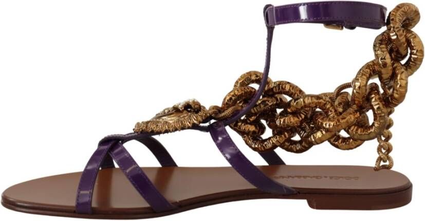 Dolce & Gabbana Platte sandalen Bruin Dames