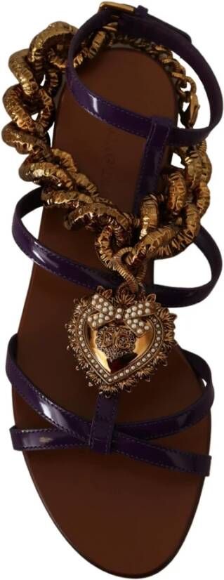 Dolce & Gabbana Platte sandalen Bruin Dames