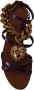 Dolce & Gabbana Platte Gladiator Sandalen met Hart Hanger en Gouden Ketting Brown Dames - Thumbnail 10