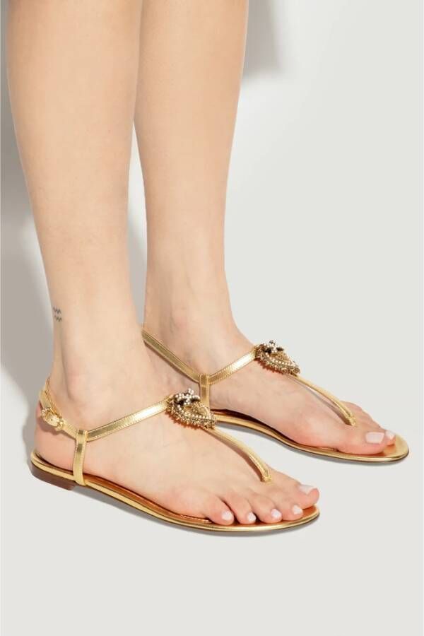 Dolce & Gabbana Platte sandalen Geel Dames