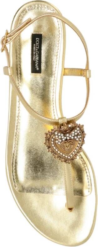 Dolce & Gabbana Platte sandalen Geel Dames