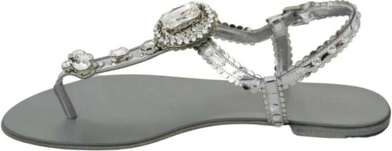 Dolce & Gabbana Platte sandalen Grijs Dames