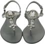 Dolce & Gabbana Zilveren Kristal Flip Flops Glamoureus en Authentiek Gray Dames - Thumbnail 6