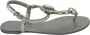 Dolce & Gabbana Zilveren Kristal Flip Flops Glamoureus en Authentiek Gray Dames - Thumbnail 7