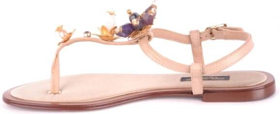 Dolce & Gabbana Platte sandalen Roze Dames