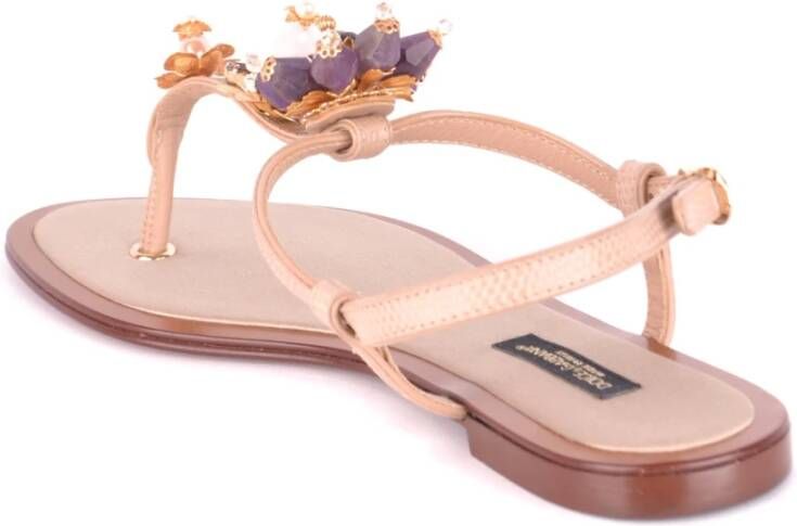 Dolce & Gabbana Platte sandalen Roze Dames