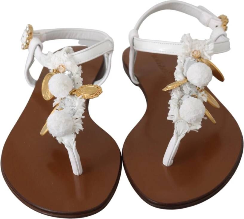 Dolce & Gabbana Platte sandalen Wit Dames