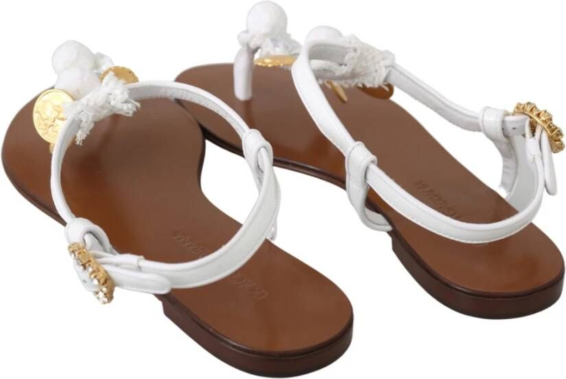 Dolce & Gabbana Platte sandalen Wit Dames