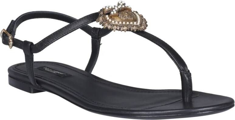 Dolce & Gabbana Platte sandalen Zwart Dames