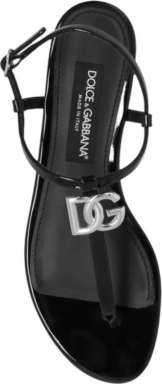 Dolce & Gabbana Platte sandalen Zwart Dames
